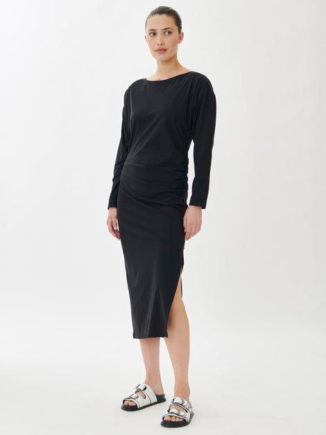 Dion Dress Technical Jersey | Black