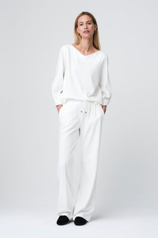 Adelia blouse soft Punto Milano jersay | Panna