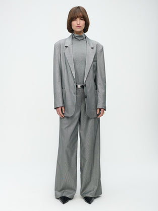 Lennard Oversize Blazer | Grey Silver