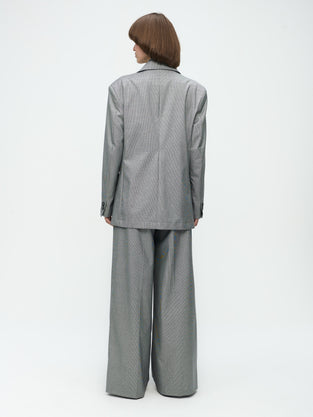 Lennard Oversize Blazer | Grey Silver