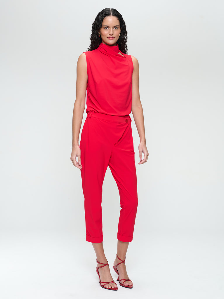 Valentine structure technical jersey pants | Red