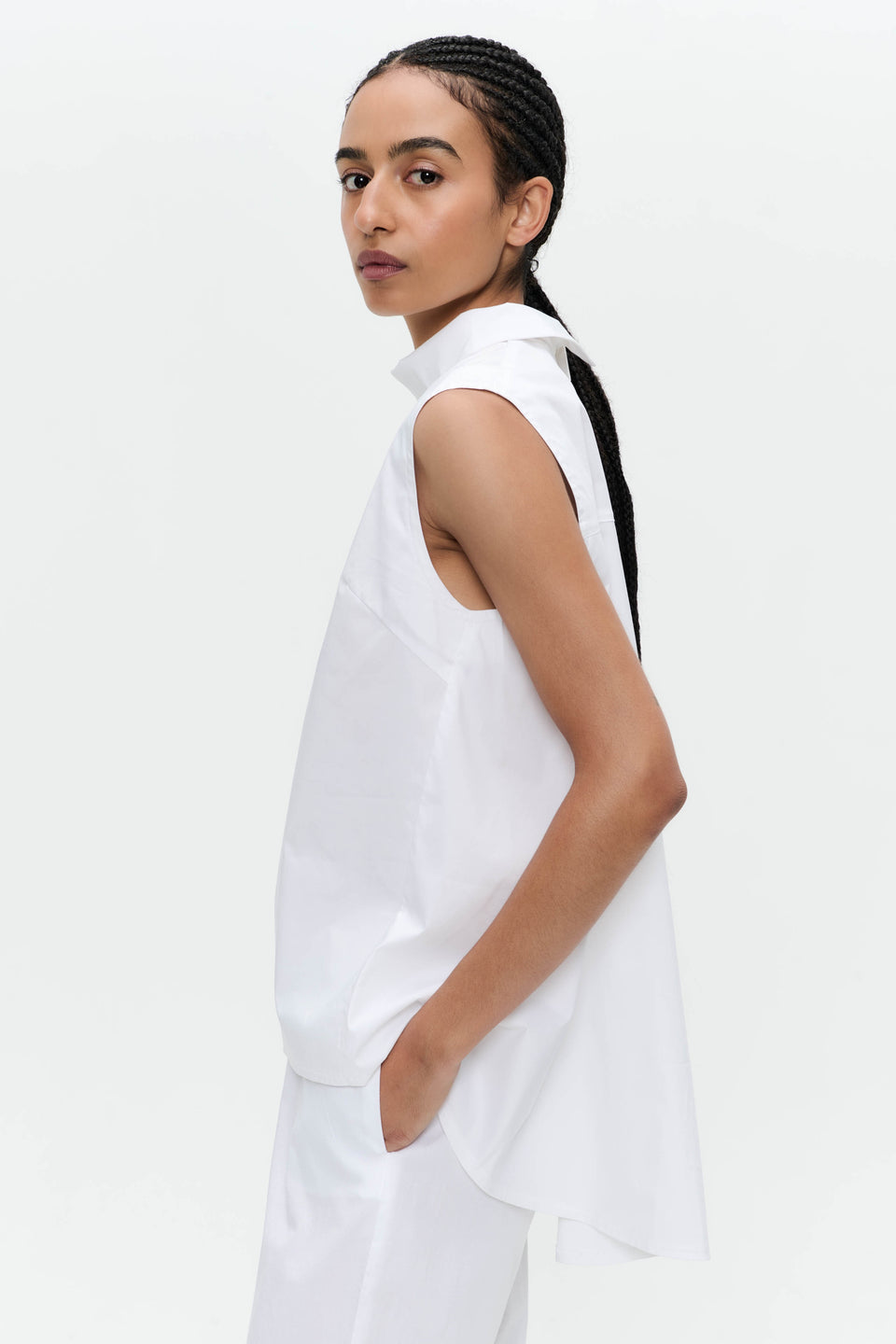 Dolche Vitas WS stretch tech jersey top | White