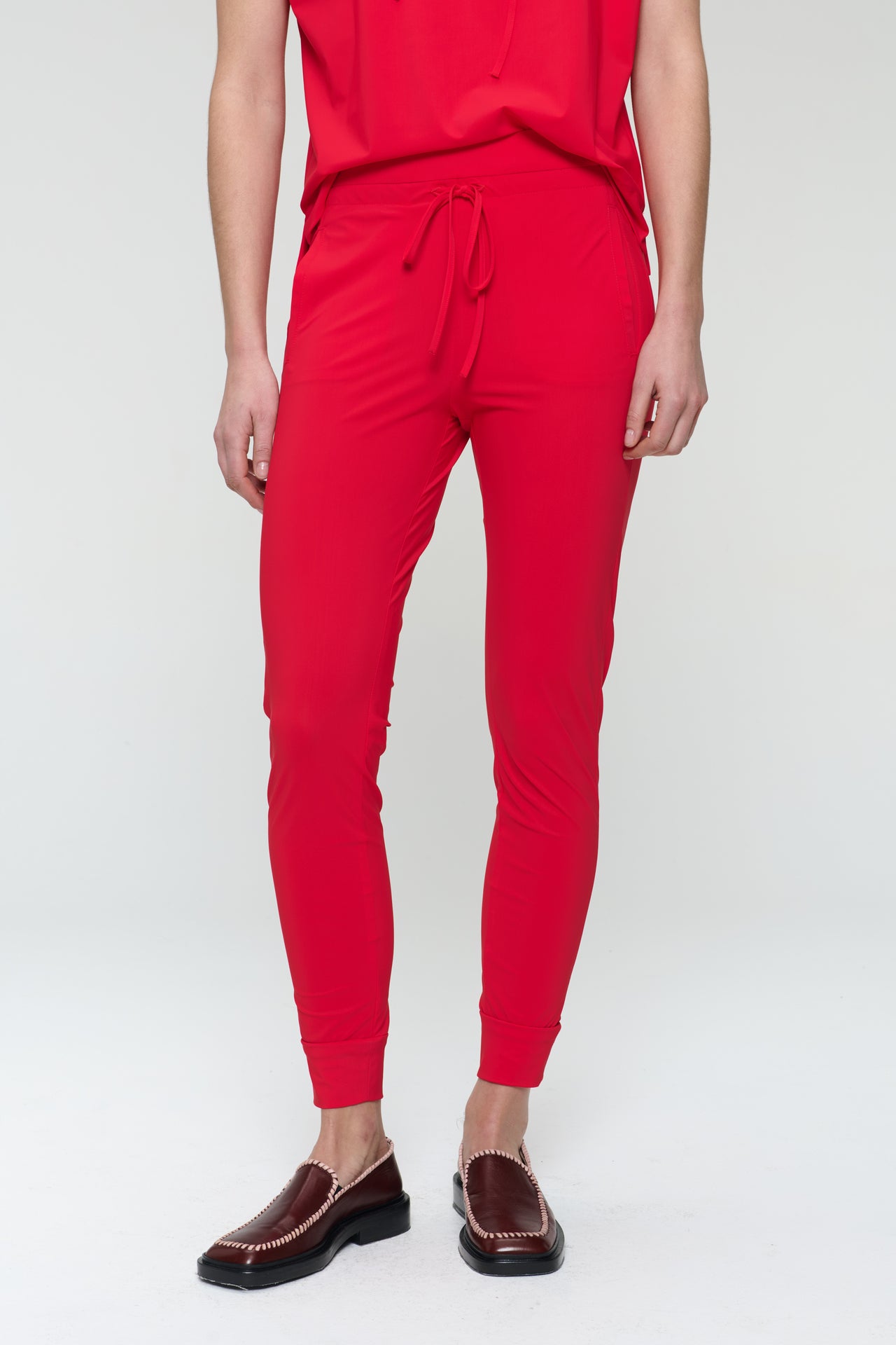 John strech technical jersey pants | Red