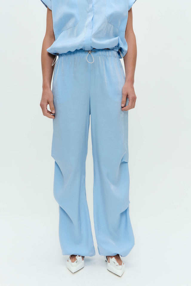 AvalonN shiny viscose pants | Light Blue