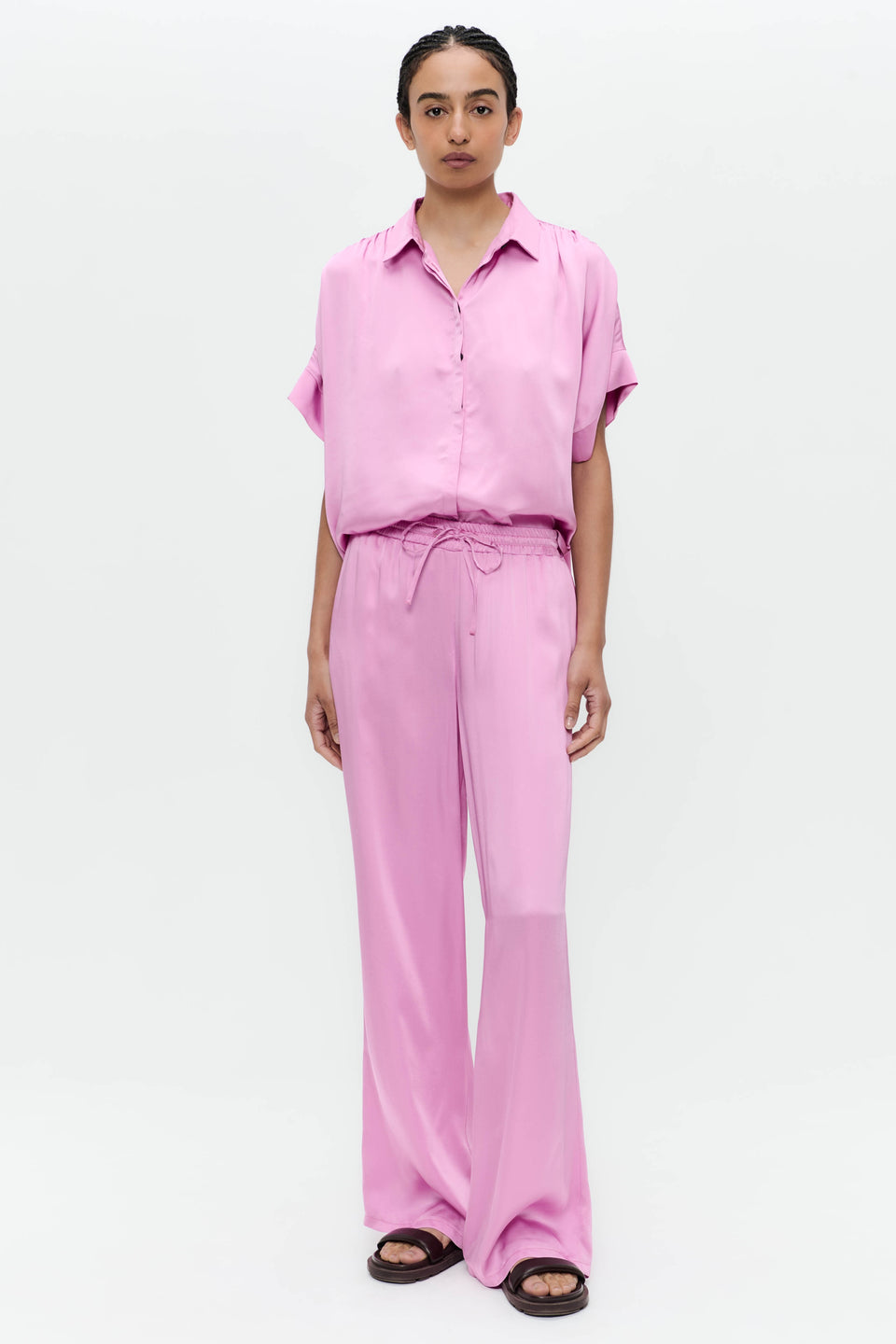 Romy rayon viscose blouse | Pink