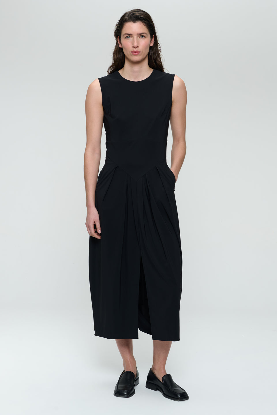 Jacklin stretch technical jersey dress | Black