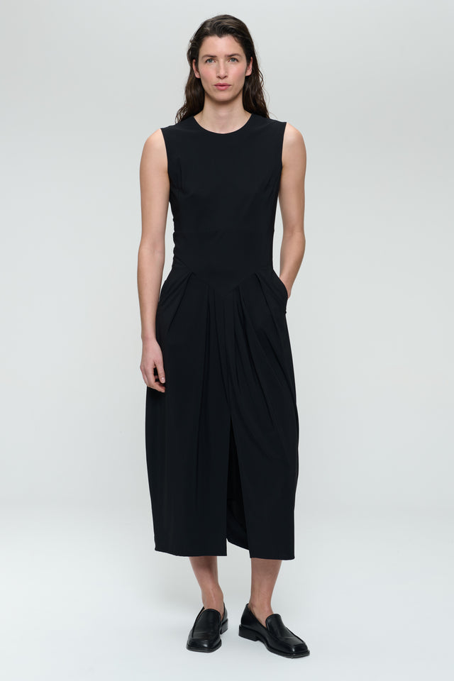 Jacklin strech technical jersey dress | Black