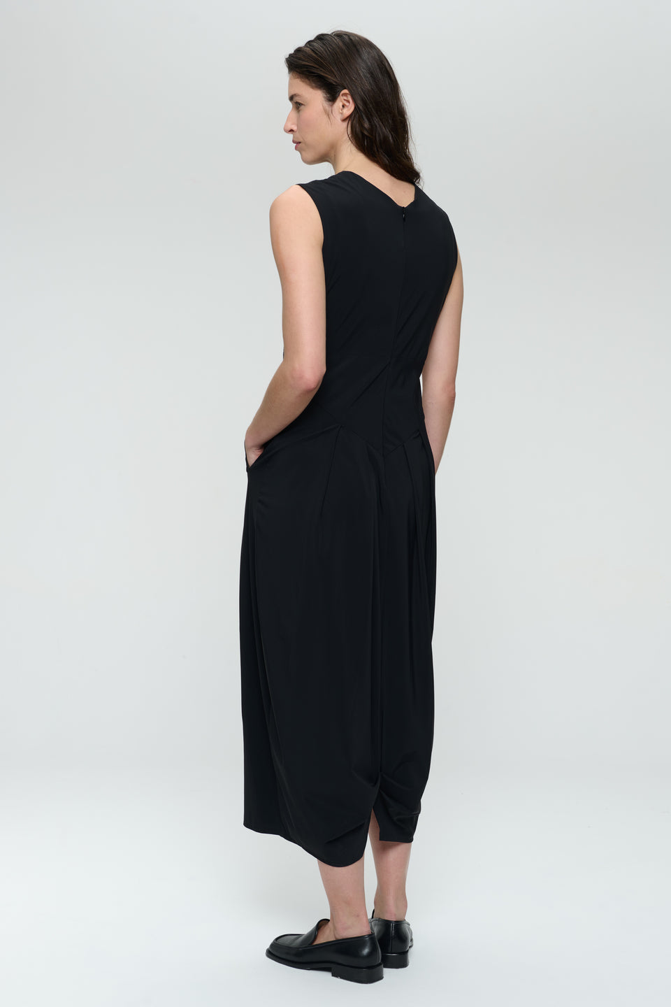Jacklin stretch technical jersey dress | Black