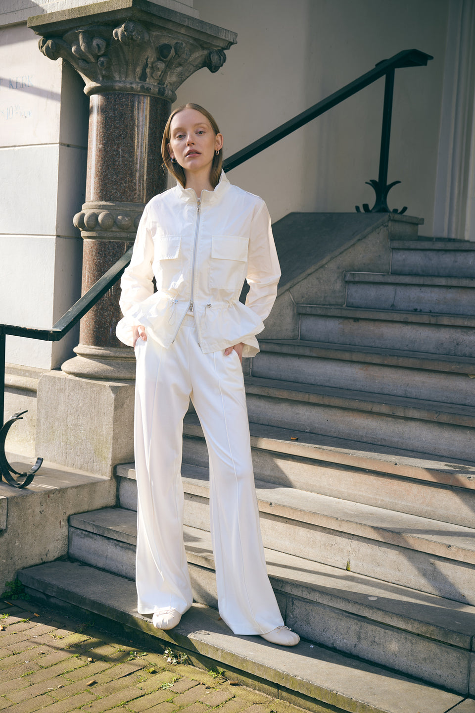Lucifero pants soft Punto Milano jersey | Panna