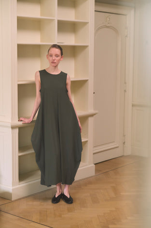 Isabel dress WS technical jersey | Army