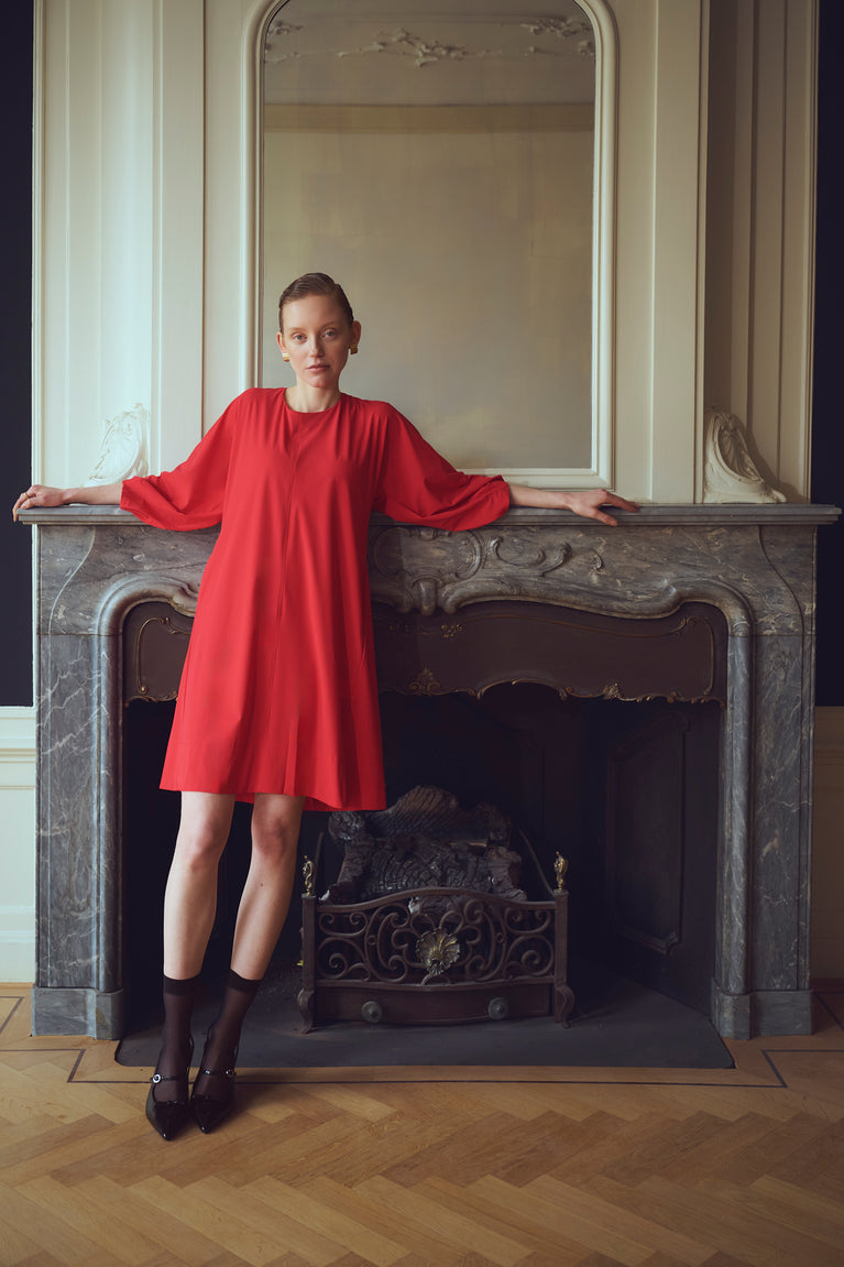 Lide dress technical jersey | Red