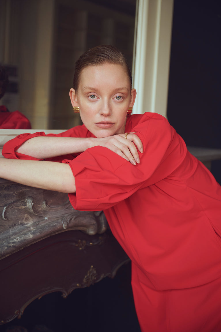 Lide dress technical jersey | Red