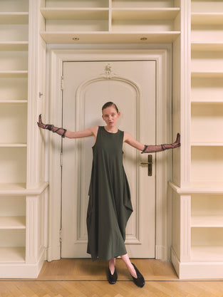 Isabel dress WS technical jersey | Army