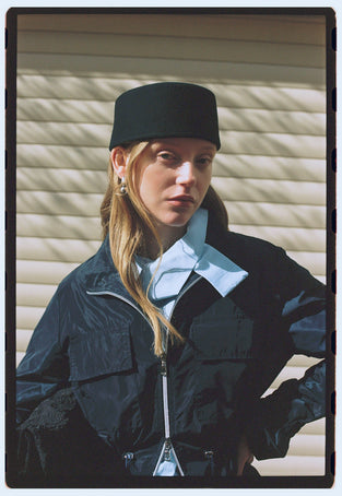 Manola taffeta jacket | Blue