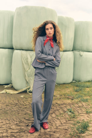 Sirmione viscose flair pants | Grigio
