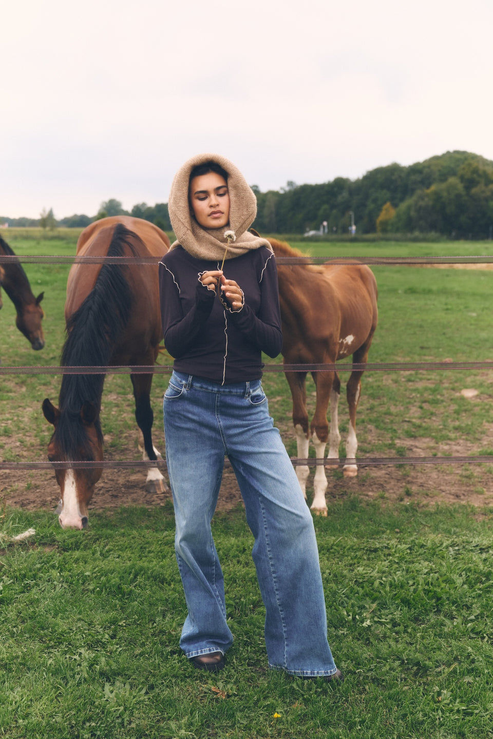 Fly loose yoga jeans | Night Blue
