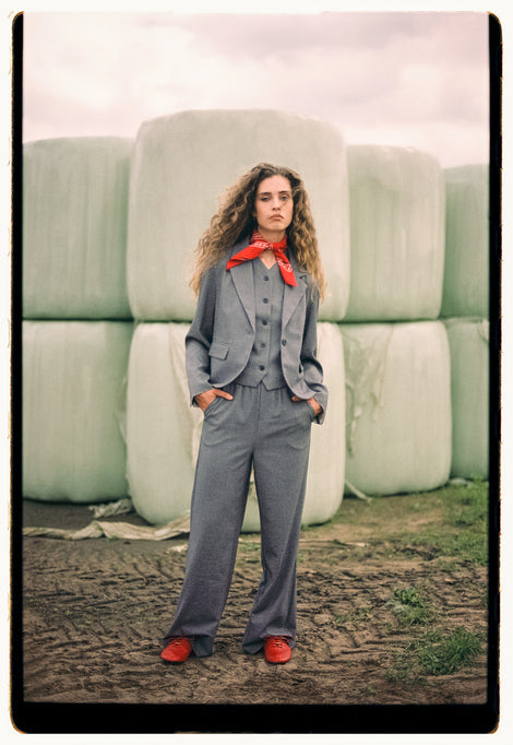 Sirmione viscose flair pants | Grigio