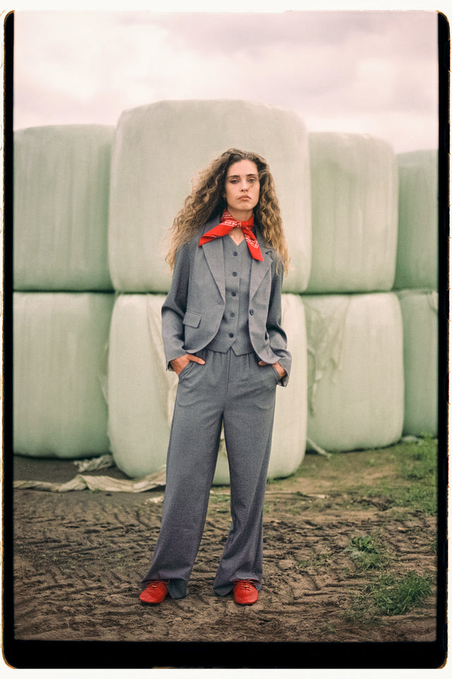 Sirmione viscose flair pants | Grigio