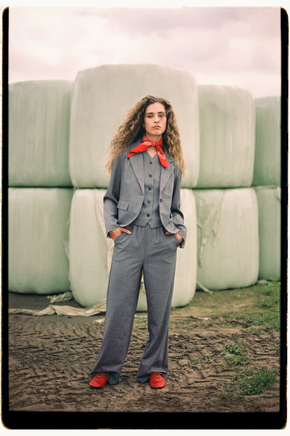 Sirmione viscose flair pants | Grigio