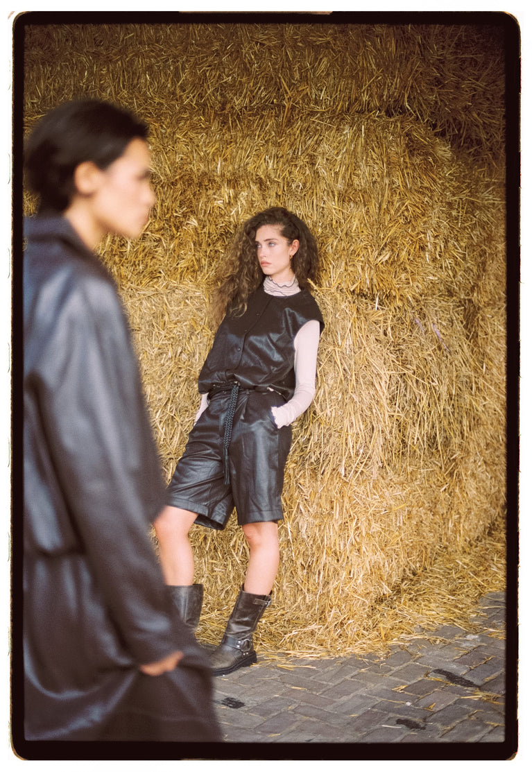 Elle eco leather skirt | Dark Brown