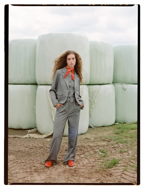 Sirmione viscose flair pants | Grigio