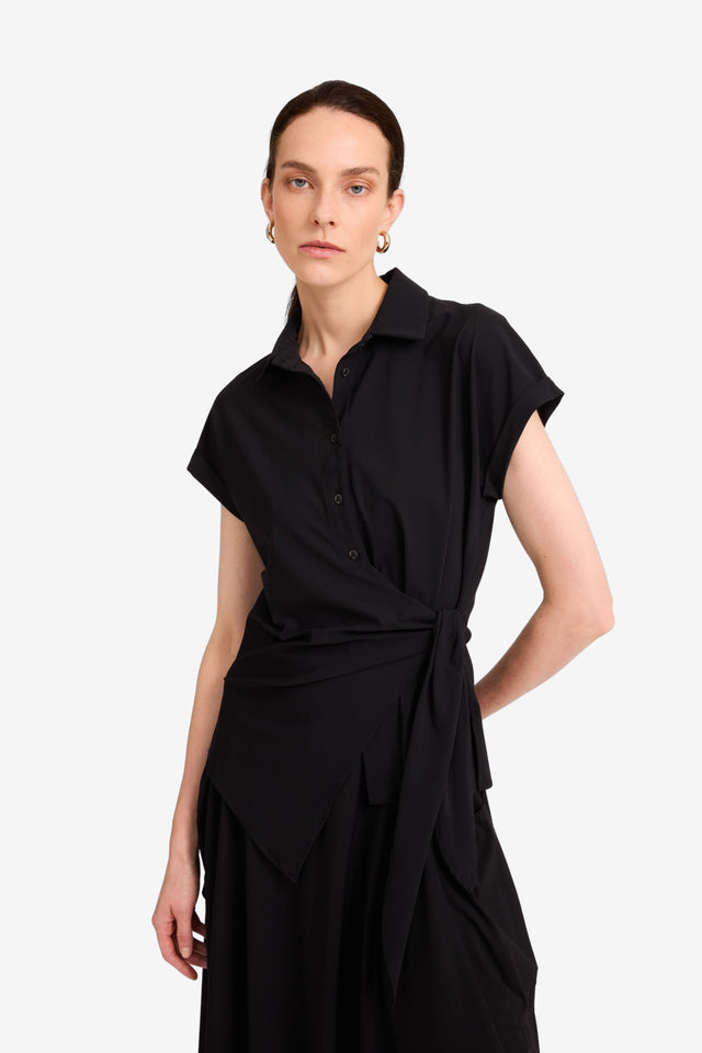 Aston blouse technical jersey | Black