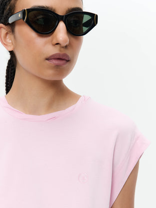 Maria strech viscose logo top | Flamingo