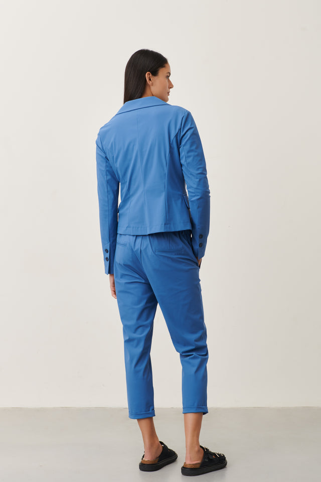 Atina Blazer Technical Jersey | Mid Blue
