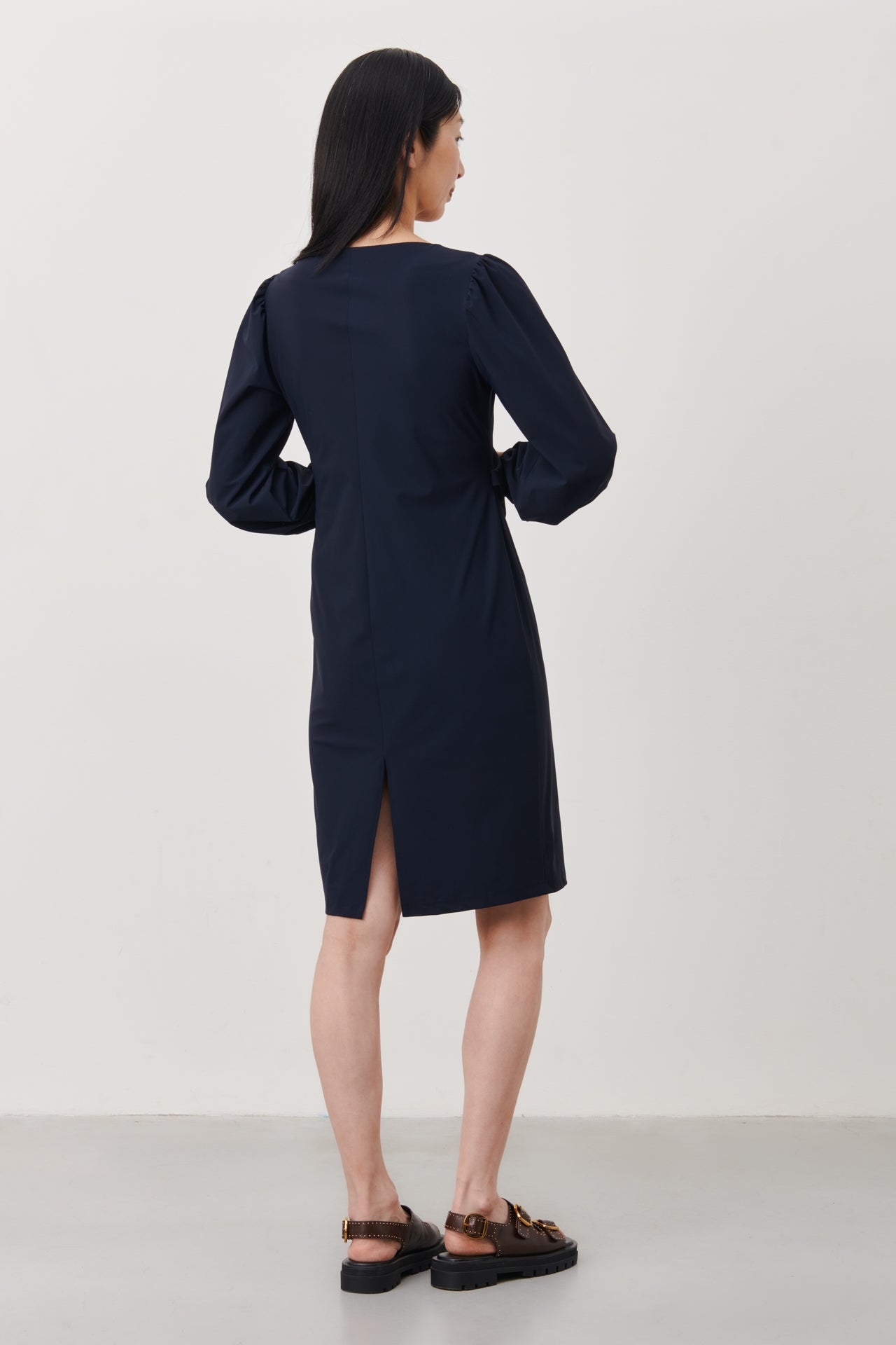 Silke Dress Technical Jersey | Blue