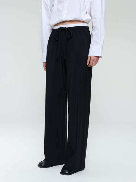 Antiny strech technical jersey pants | Black