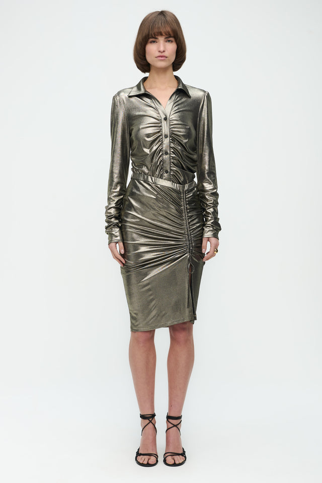 Sof Skirt | Gold Shiny