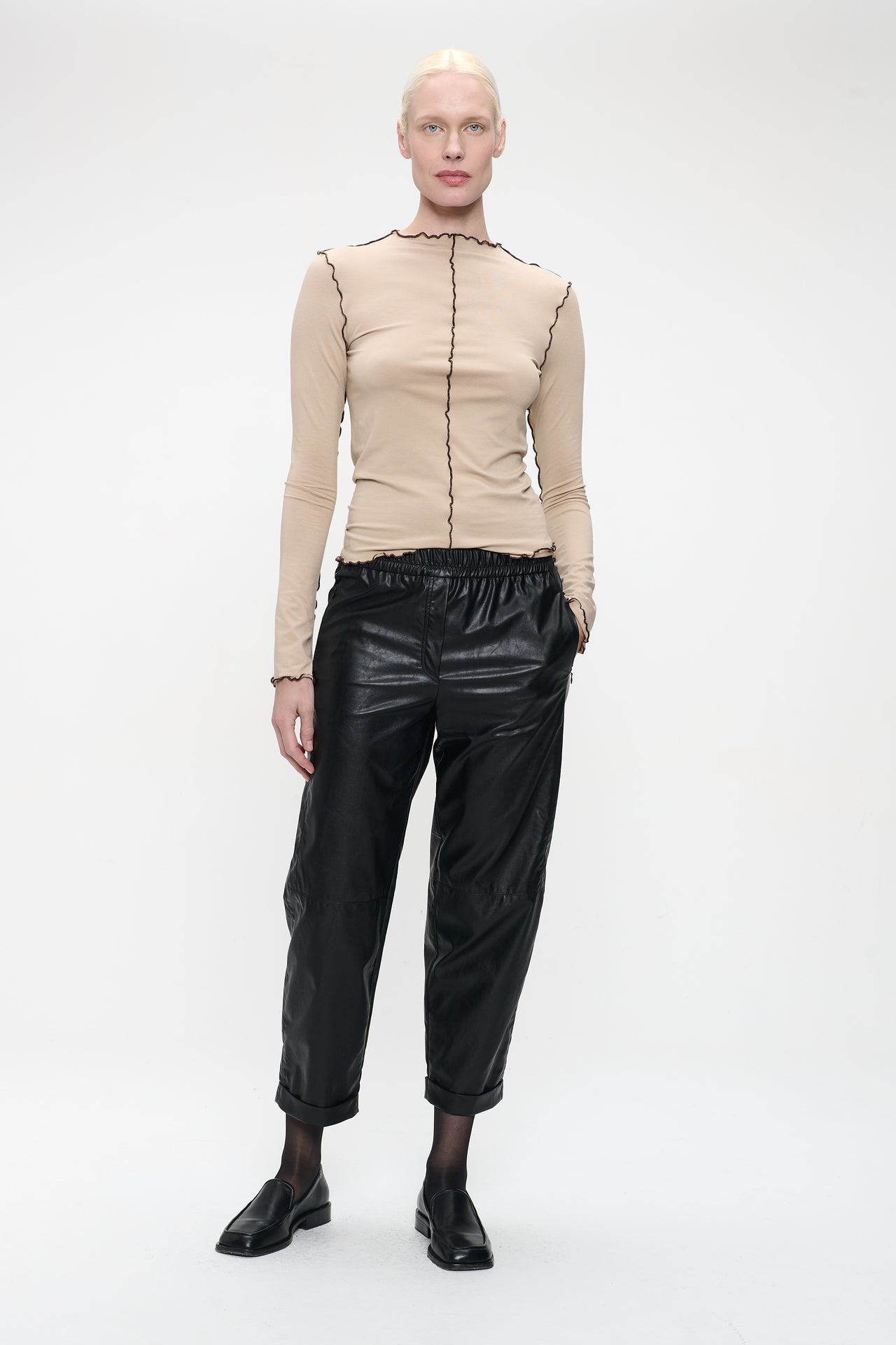 Daphne eco leather pants | Black