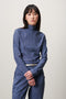 Zara Top Technical Jersey | Blue denim