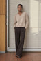 V-neck dyed viscose pullover NB2310 | Camel