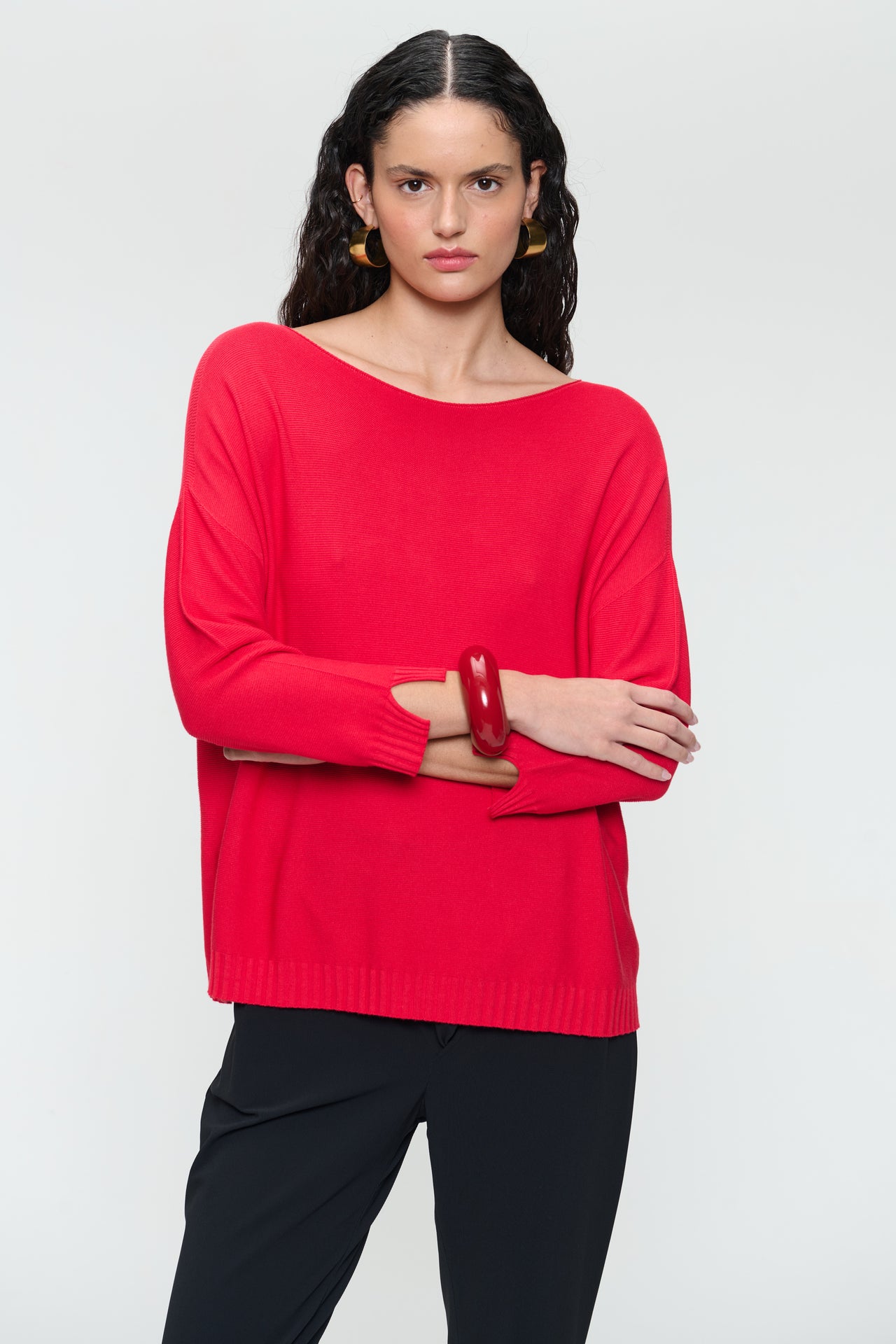 M205 seamless cotton pullover | Corallo