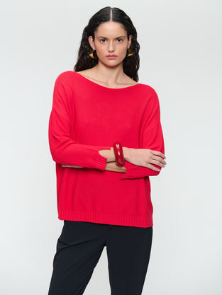 M205 seamless cotton pullover | Corallo