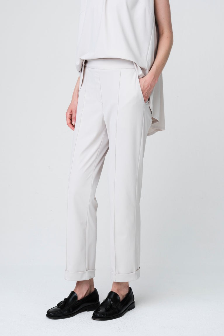 IrenaN structure technical jersey pants | Sand