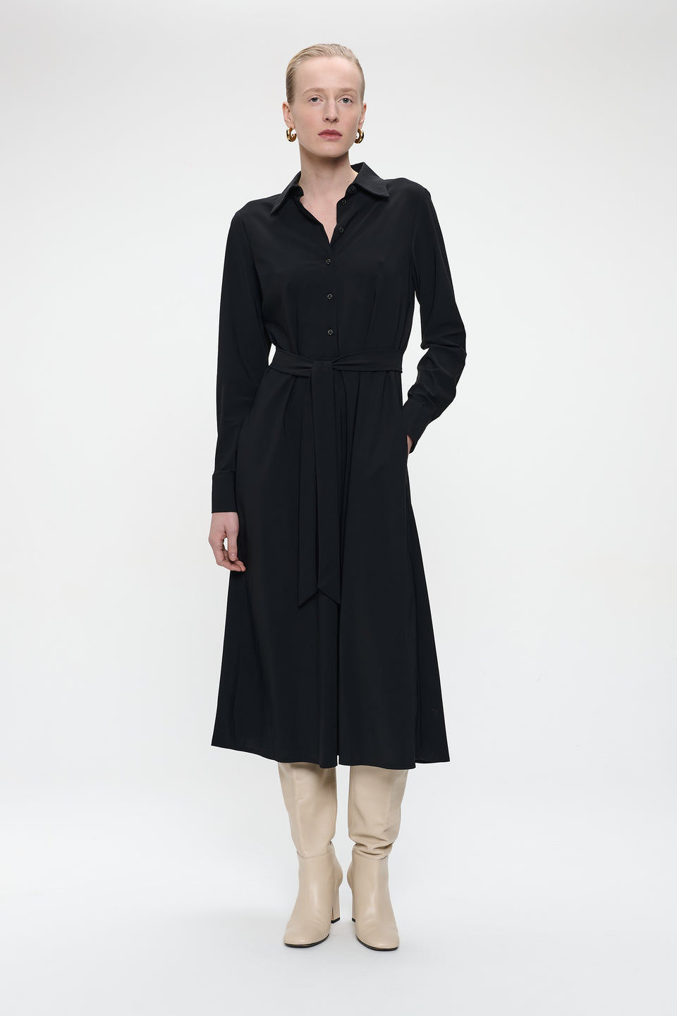 Devita Dress Technical Jersey | Black