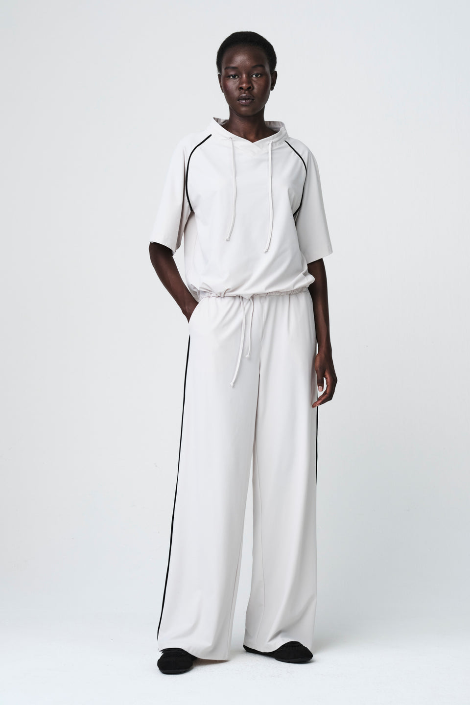 SimoneP structure tech jersey pants | Sand