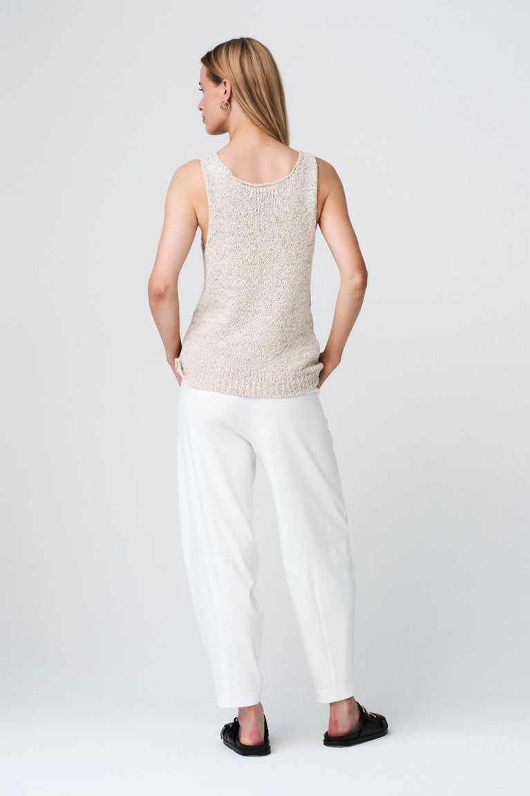 Fagiolo pants soft Punto Milano jersay | Panna