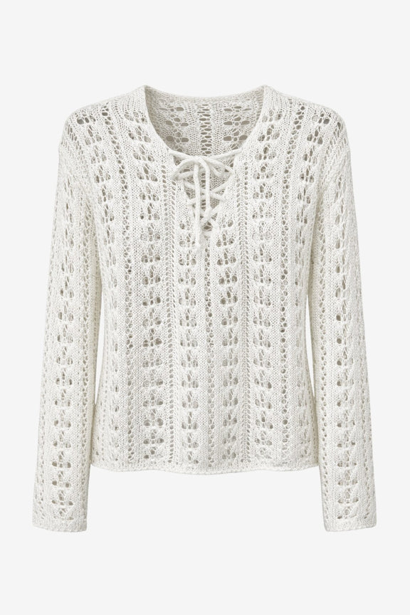 Summer Pullover E25102 | Ecru