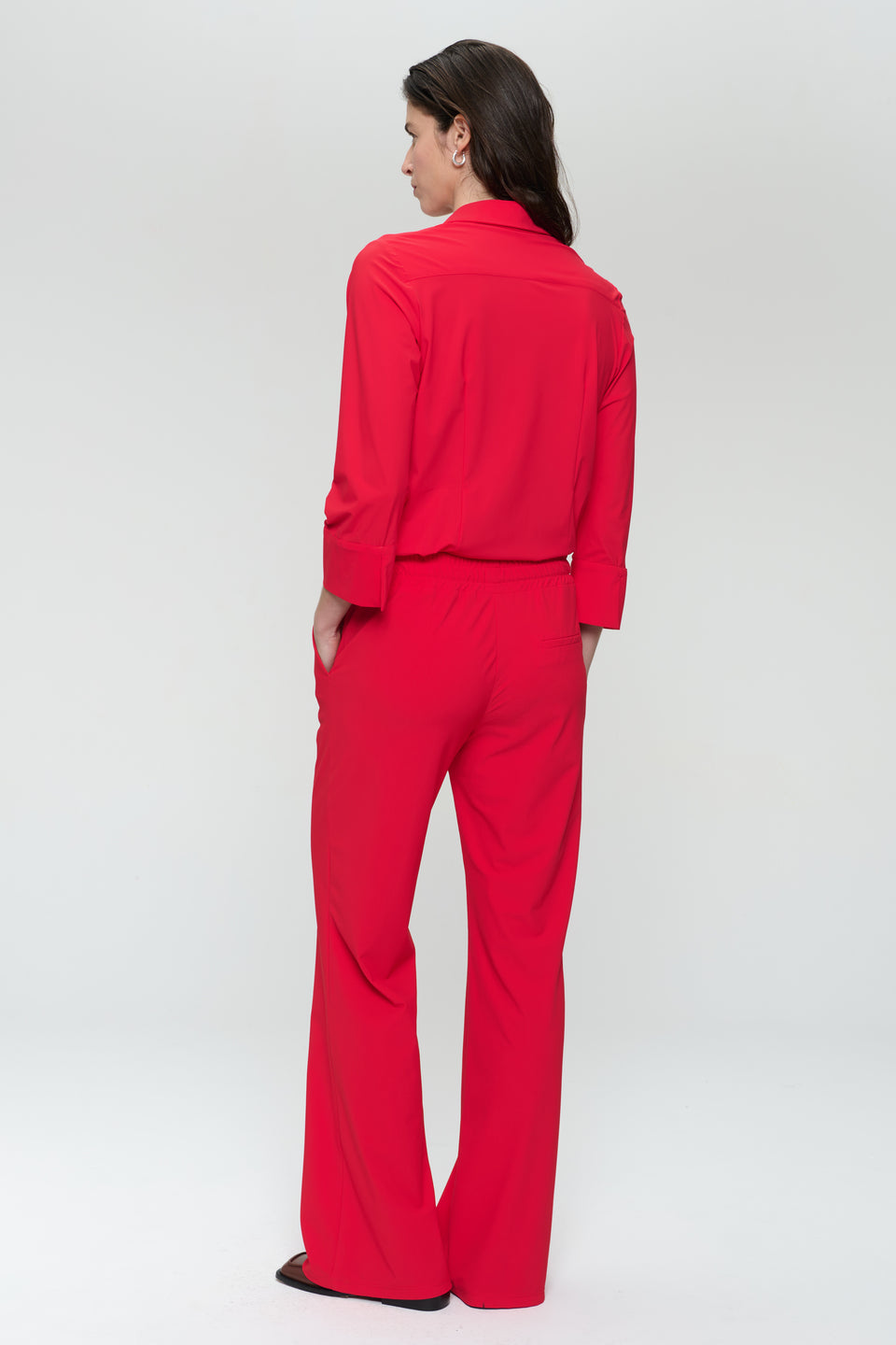 Iva stretch technical jersey blouse | Red