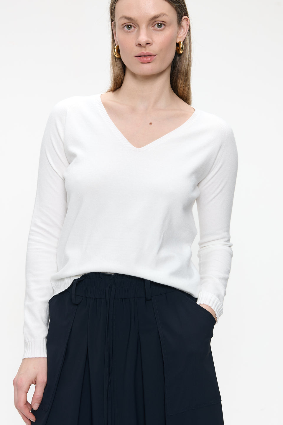 Pullover seamless viscose NB186 | Off White