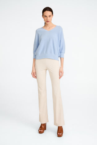 Seamless cotton pullover 317 | Azzurro