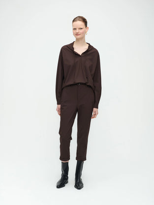 Dora Top Technical Jersey | Dark Brown