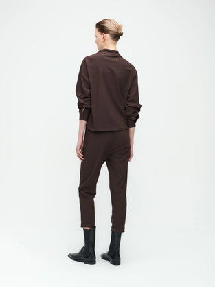 Dora Top Technical Jersey | Dark Brown