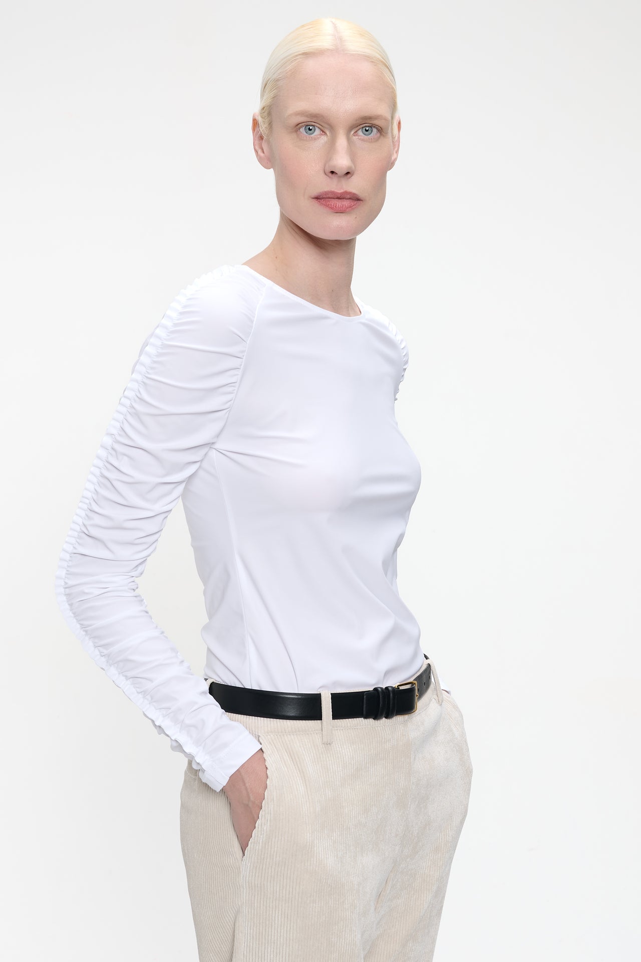Carlina Top Technical Jersey | White
