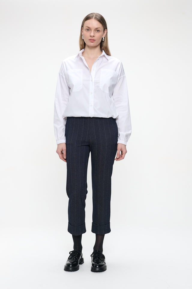 Parrot viscose elastene pants | Blue