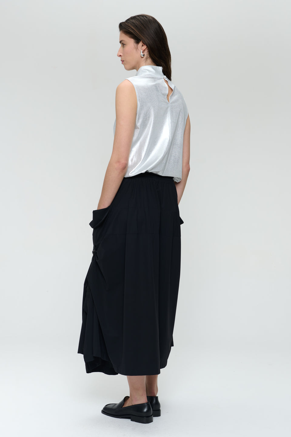 Rai stretch technical jersey skirt | Black