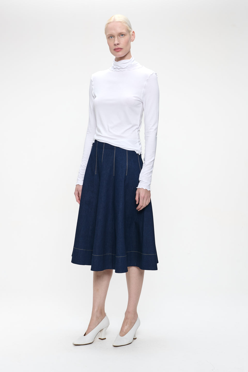 Janice viscose top | White